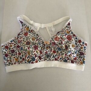 Cacique Unlined Full Coverage Bra Size 42DDD Floral
